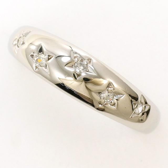 PT900 プラチナ リング・指輪 7号 ダイヤ 総重量約2.7g 中古ジュエリー