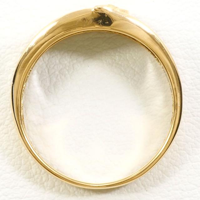 PT900 プラチナ K18 18金 YG イエローゴールド リング・指輪 12号 ダイヤ 0.02ct 総重量約3.0g 中古ジュエリー_1
