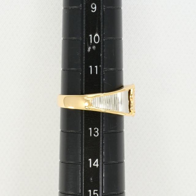 PT900 プラチナ K18 18金 YG イエローゴールド リング・指輪 12号 ダイヤ 0.02ct 総重量約3.0g 中古ジュエリー_6