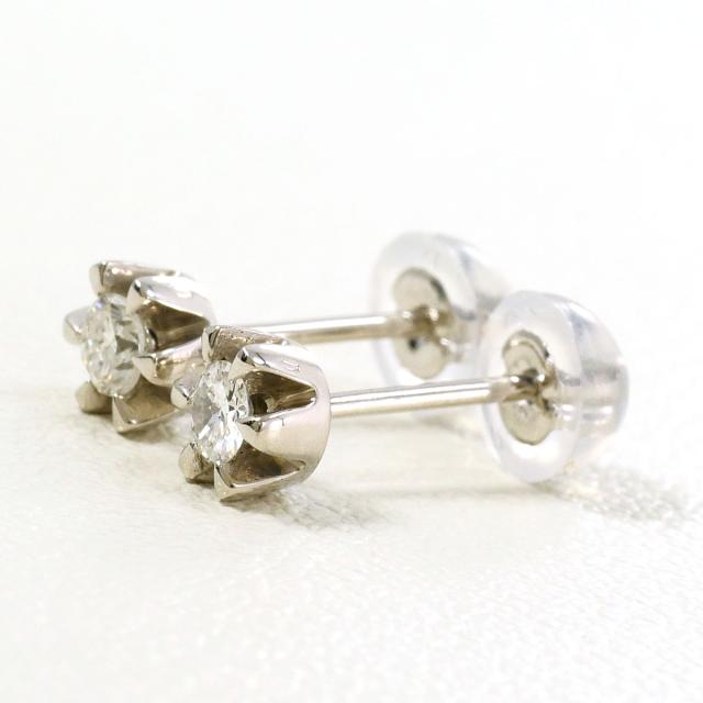 PT900 プラチナ ピアス ダイヤ 0.07 ct 総重量約0.9g 中古ジュエリー