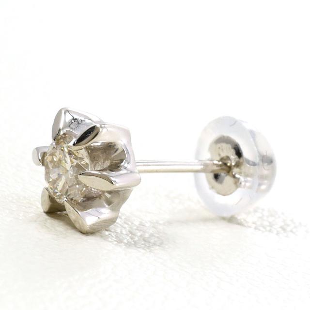PT900 プラチナ ピアス(片耳) ダイヤ 0.15ct 総重量約0.7g レディース 【中古】
