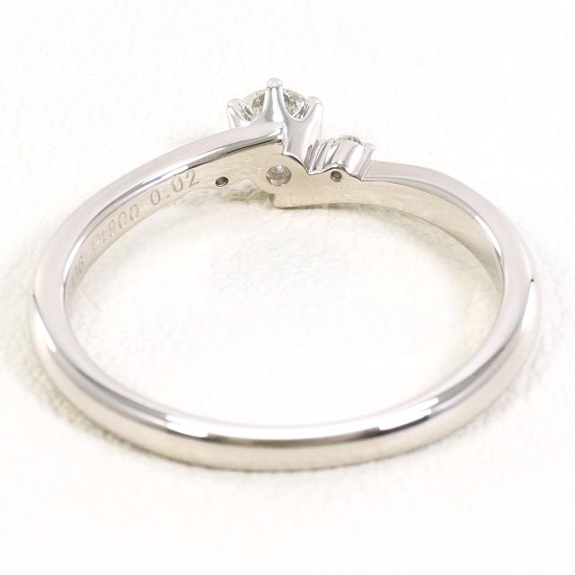 PT900 プラチナ リング・指輪 8号 ダイヤ 0.136ct ダイヤ 0.02ct 総重量約2.6g 中古ジュエリー_2