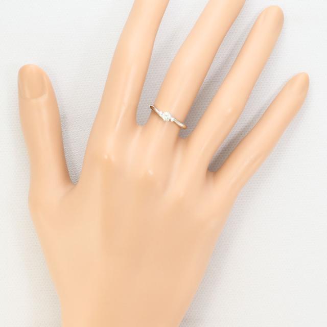 PT900 プラチナ リング・指輪 8号 ダイヤ 0.136ct ダイヤ 0.02ct 総重量約2.6g 中古ジュエリー_4