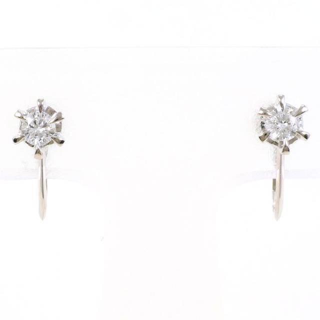PT900 プラチナ イヤリング ダイヤ 0.21 ct 総重量約1.6g 中古ジュエリー