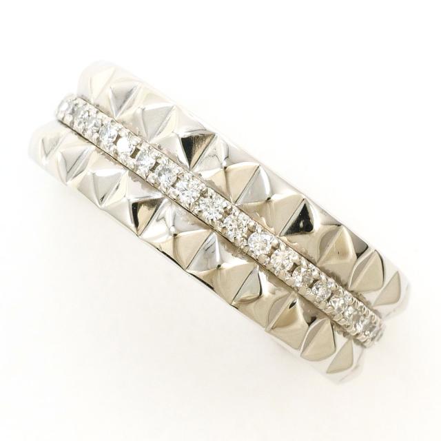 PT900 プラチナ リング・指輪 11.5号 ダイヤ 0.20ct カード鑑別書 総重量約8.4g 中古ジュエリー