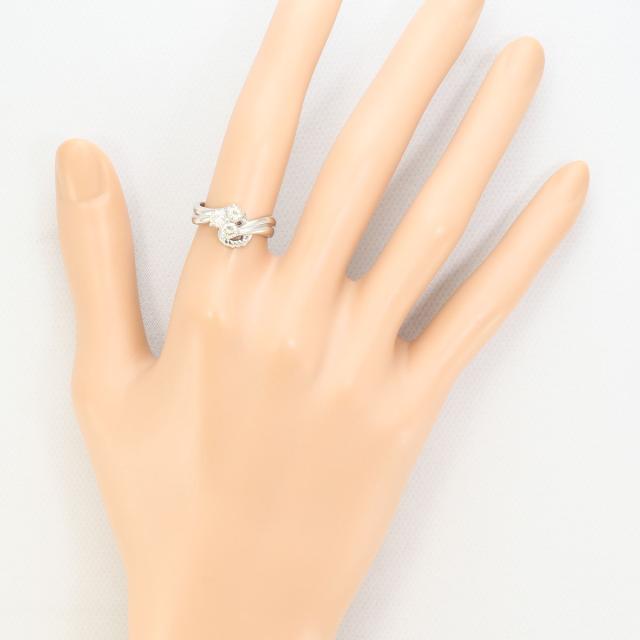 PT900 プラチナ リング・指輪 10号 ブラウンダイヤ 0.563ct カード鑑別 