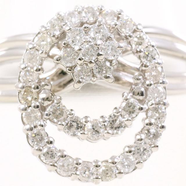 PT900 プラチナ リング・指輪 16号 ダイヤ 0.50ct カード鑑別書 総重量 