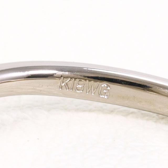 K18 18金 WG ホワイトゴールド リング・指輪 10.5号 ピンクダイヤ 0.05ct 総重量約1.6g 中古ジュエリー_3