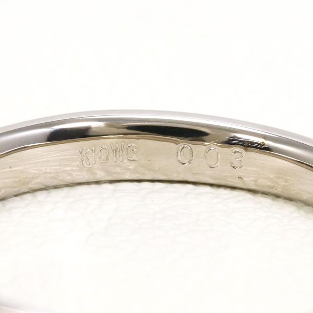 K10 10金 WG ホワイトゴールド リング・指輪 6号 ダイヤ 0.03ct 総重量約1.5g 中古ジュエリー_3
