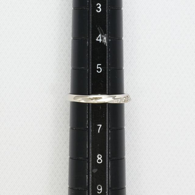 K10 10金 WG ホワイトゴールド リング・指輪 6号 ダイヤ 0.03ct 総重量約1.5g 中古ジュエリー_5
