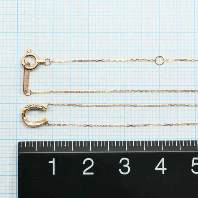 カナルヨンドシー K10 10金 PG ピンクゴールド ネックレス ダイヤ 総重量約0.8g 約40cm 中古ジュエリー_4