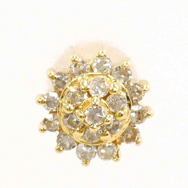 K18 18金 YG イエローゴールド ピアス(片耳) ダイヤ 0.11ct 総重量約0.3g レディース 【中古】