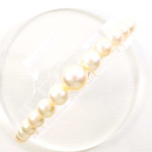 K18 18金 YG イエローゴールド ブレスレット パール 総重量約5.2g 約15cm 中古ジュエリー