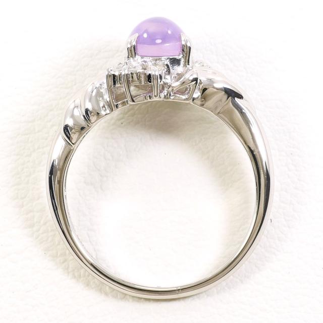 PT850 プラチナ リング・指輪 9号 スターサファイア 1.54ct ダイヤ 