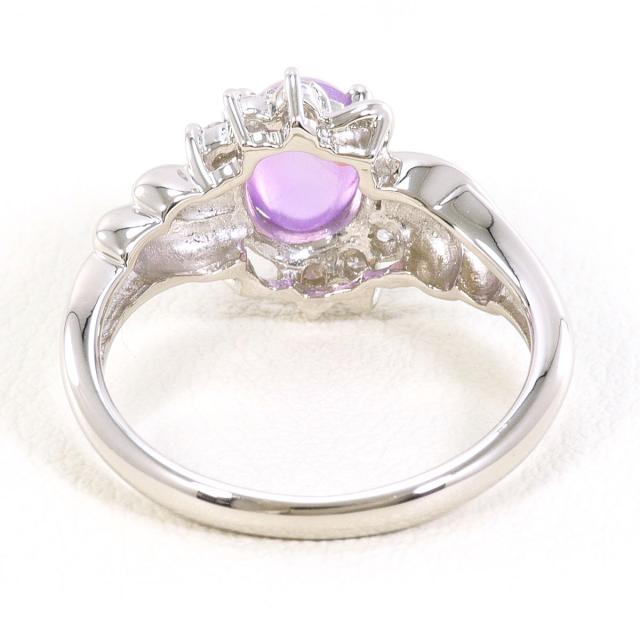 PT850 プラチナ リング・指輪 9号 スターサファイア 1.54ct ダイヤ 