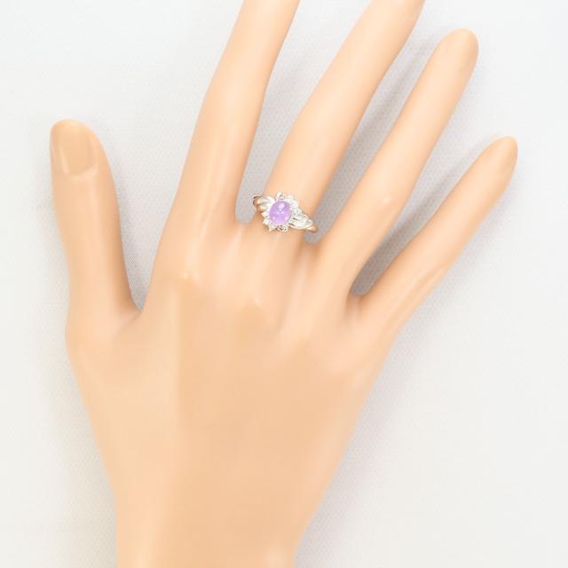 PT850 プラチナ リング・指輪 9号 スターサファイア 1.54ct ダイヤ 