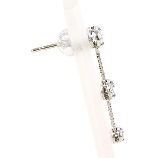K18 18金 WG ホワイトゴールド ピアス(片耳) ダイヤ 0.15ct 総重量約 