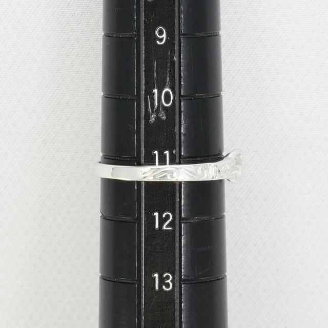 K9 9金 WG ホワイトゴールド リング・指輪 11号 ダイヤ 総重量約1.3g 中古ジュエリー_6