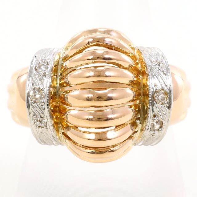 【通常価格より25%OFF】【通常価格より20%OFF】18Ｋ 18金 WGPG ホワイトゴールド ピンクゴールド リング・指輪 16号 ダイヤ 鑑別書 総重量約8.7g 中古ジュエリー 130,500円