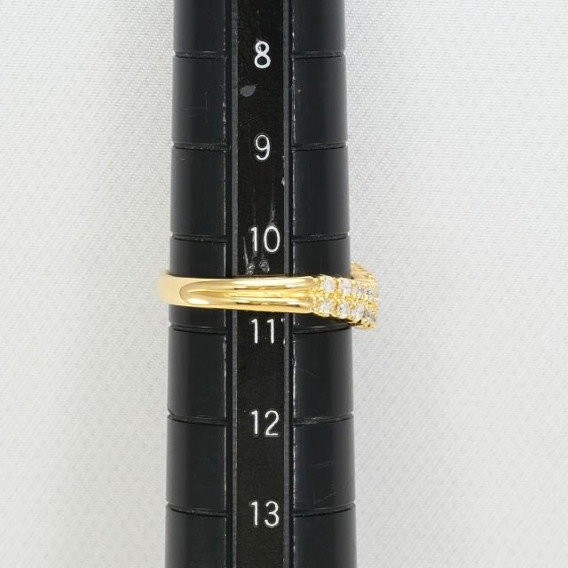 K18 18金 YG 黄色ゴールド 輪っか・指環 10.5号 時刻表 0.30コンピュータ断層撮影法 聞き分け書 総掛け目約2.5g 中古宝飾品