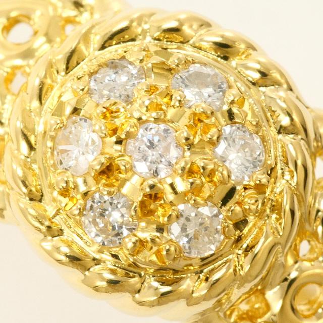 K18 18金 YG イエローゴールド リング・指輪 19.5号 ダイヤ 0.15ct 
