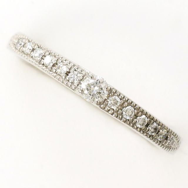 PT900 プラチナ リング・指輪 5号 ダイヤ 0.121ct 総重量約2.5g 中古ジュエリー