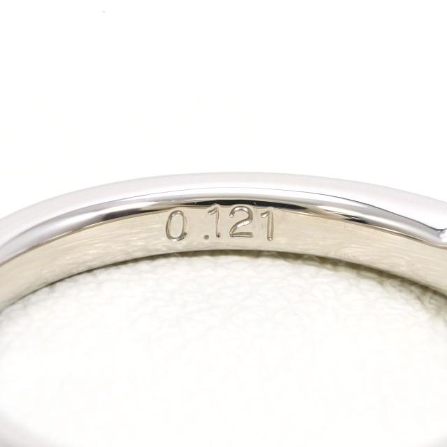PT900 プラチナ リング・指輪 5号 ダイヤ 0.121ct 総重量約2.5g 中古ジュエリー_4