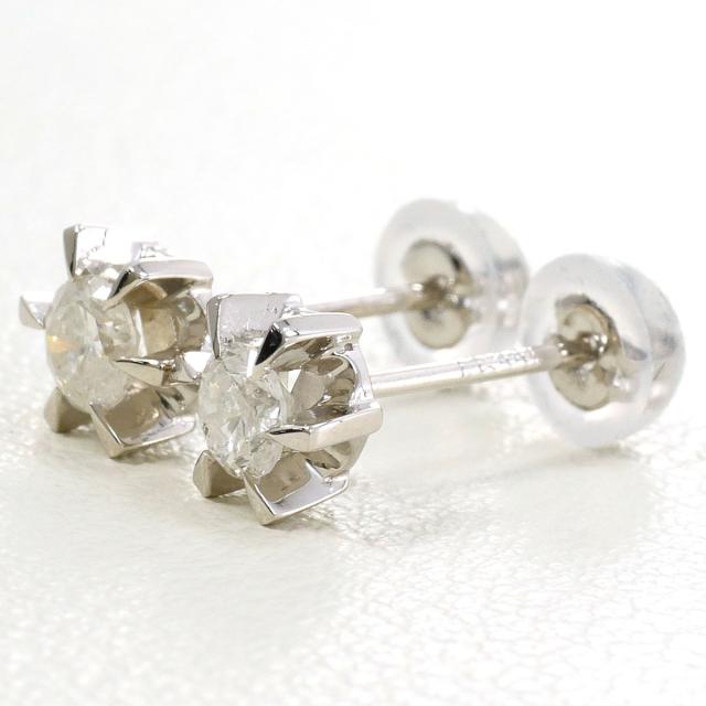 PT プラチナ PT900 プラチナ ピアス ダイヤ 0.15 ct 総重量約0.9g 中古ジュエリー