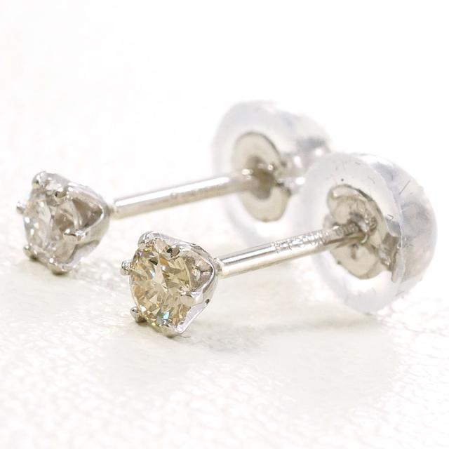 【通常価格より15%OFF】PT900 プラチナ ピアス ダイヤ 0.06 ct 総重量約0.2g 中古ジュエリー 9,812円