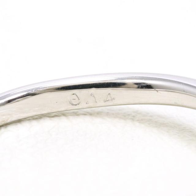 K10 10金 WG ホワイトゴールド リング・指輪 10号 ダイヤ 0.14ct 総重量約1.1g 中古ジュエリー_3