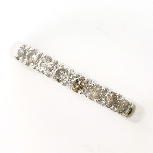 K10 10金 WG ホワイトゴールド リング・指輪 10号 ダイヤ 0.30ct 総重量約1.1g 中古ジュエリー