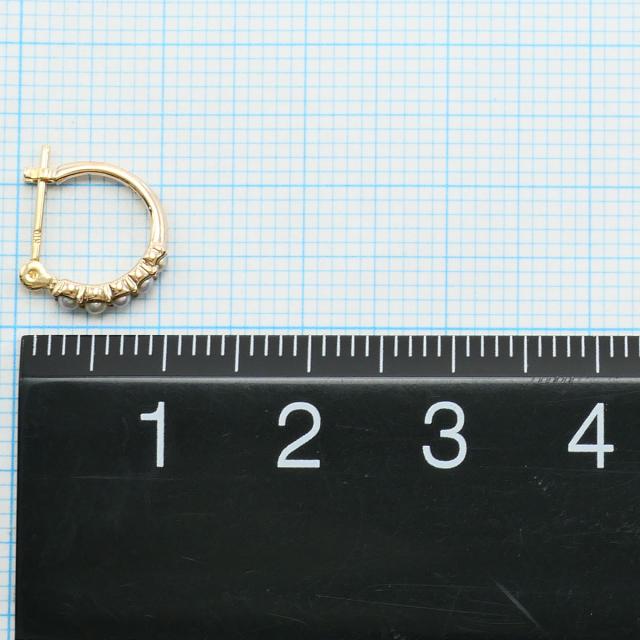 K10 10金 YG イエローゴールド ピアス パール 総重量約0.8g 中古ジュエリー_2