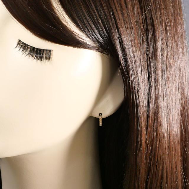 K10 10金 YG イエローゴールド ピアス パール 総重量約0.8g 中古ジュエリー_3