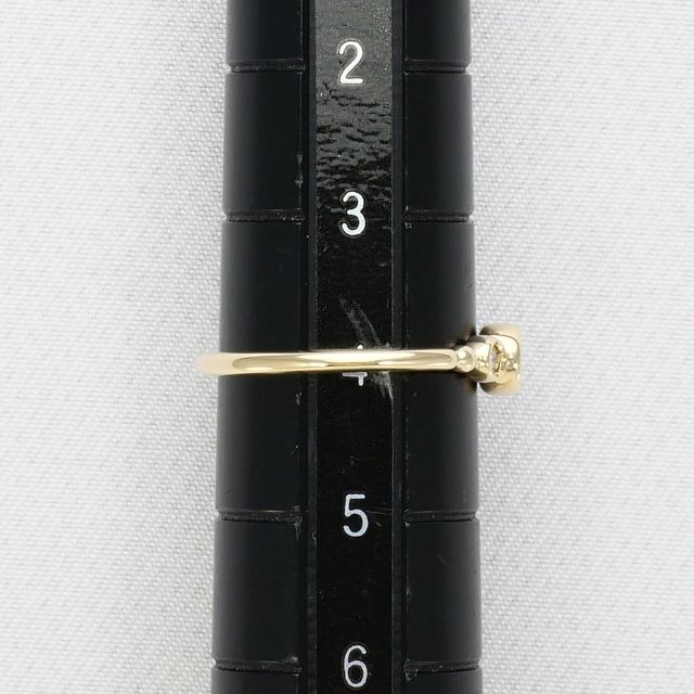 K10 10金 YG 黄色ゴールド 輪っか・指環 4号 時刻表 0.05 コンピュータ断層撮影法 総掛け目約1.2g 中古宝飾品