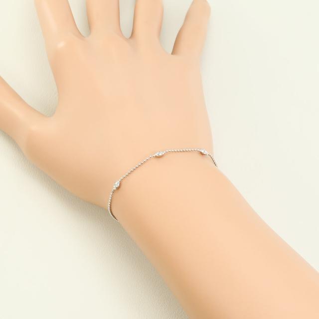 PT850 プラチナ ブレスレット ダイヤ 総重量約1.6g 約17cm 中古ジュエリー_2