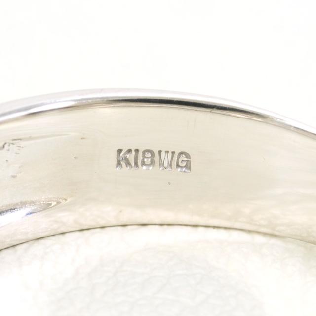 K18 18金 WG ホワイトゴールド リング・指輪 19号 総重量約4.3g 中古ジュエリー_3