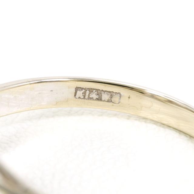 K14 14金 WG ホワイトゴールド リング・指輪 13号 オパール ダイヤ 総重量約2.1g 中古ジュエリー_4