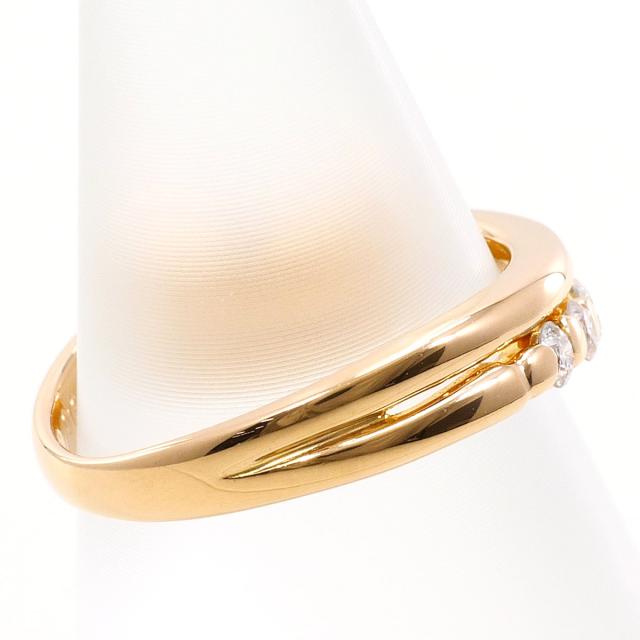K18 18金 PG ピンクゴールド リング・指輪 3号 ダイヤ 0.19ct 総重量約1.7g 中古ジュエリー_1