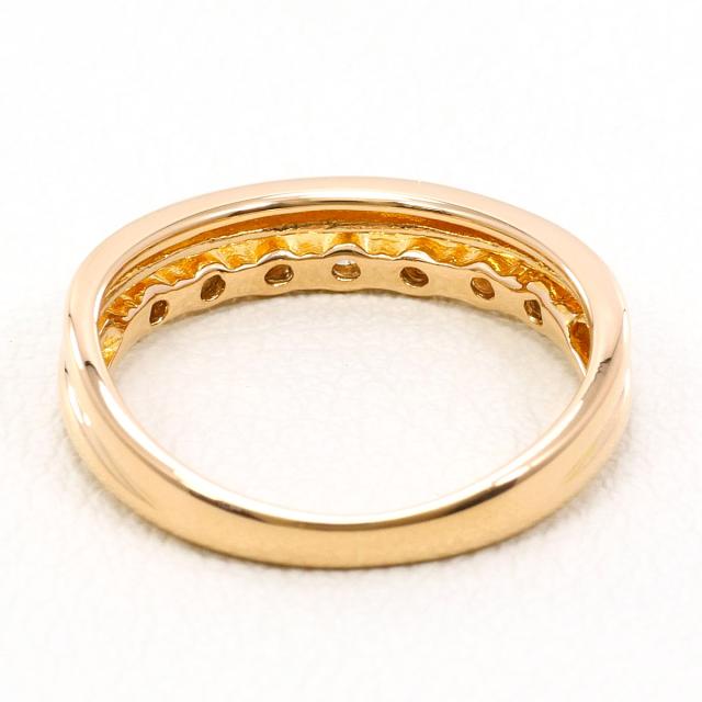 K18 18金 PG ピンクゴールド リング・指輪 3号 ダイヤ 0.19ct 総重量約1.7g 中古ジュエリー_2