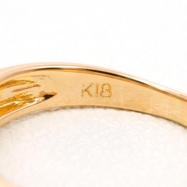 K18 18金 PG ピンクゴールド リング・指輪 3号 ダイヤ 0.19ct 総重量約1.7g 中古ジュエリー_3