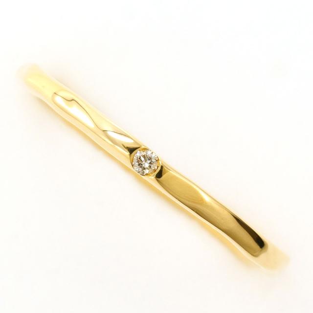 K18 18金 YG イエローゴールド リング・指輪 10号 ダイヤ 0.01ct 総重量約1.3g 中古ジュエリー