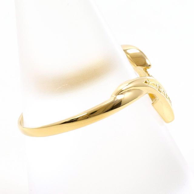 K18 18金 YG イエローゴールド リング・指輪 14号 ダイヤ 0.03ct 総重量約1.7g 中古ジュエリー_1