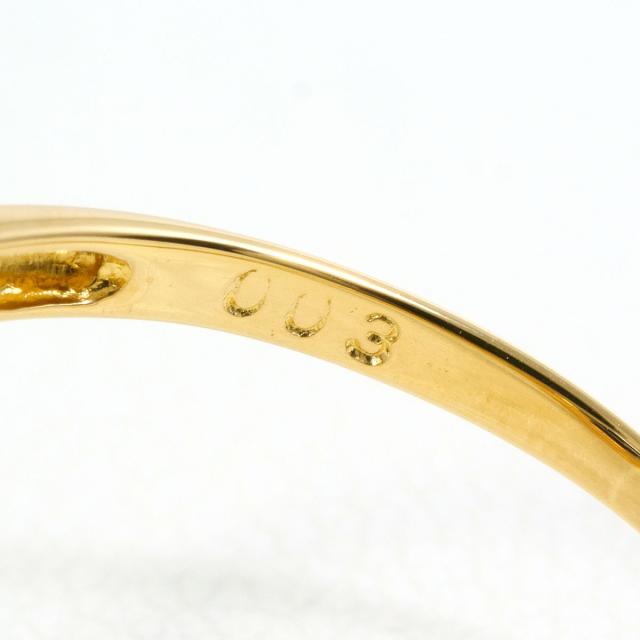 K18 18金 YG イエローゴールド リング・指輪 14号 ダイヤ 0.03ct 総重量約1.7g 中古ジュエリー_3