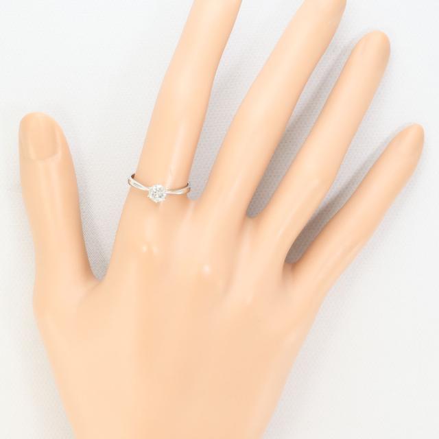 PT900 プラチナ リング・指輪 11.5号 ダイヤ 0.395ct 総重量約2.2g 中古ジュエリー_4