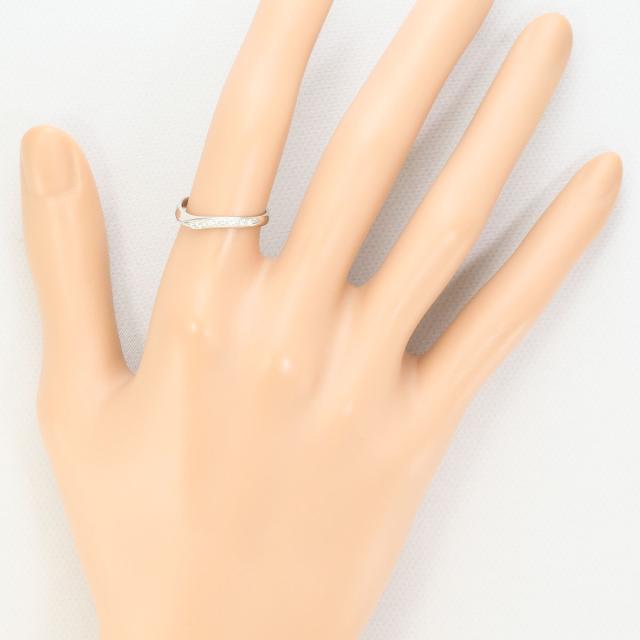 ガラジュエリー PT950 プラチナ リング・指輪 10号 ダイヤ 0.064ct ブルーダイヤ 0.008ct 総重量約2.6g 中古ジュエリー_4