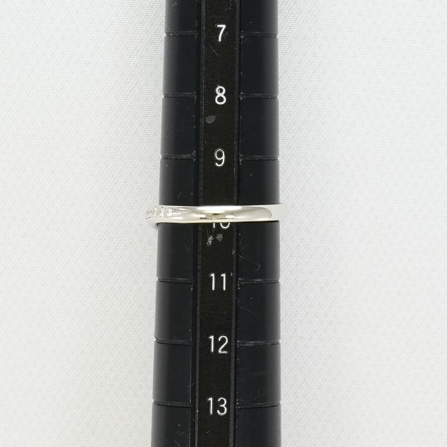 ガラジュエリー PT950 プラチナ リング・指輪 10号 ダイヤ 0.064ct ブルーダイヤ 0.008ct 総重量約2.6g 中古ジュエリー_5