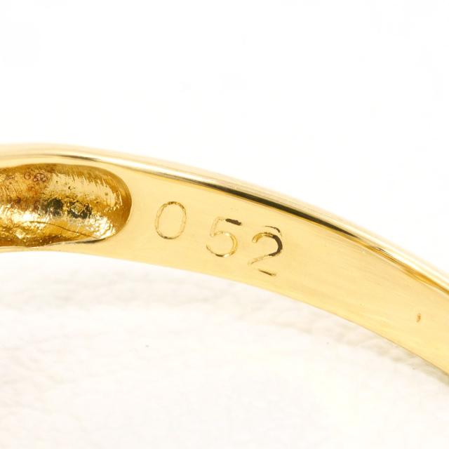 K18 18金 YG イエローゴールド リング・指輪 8号 ブラウンダイヤ 0.52ct 総重量約1.9g 中古ジュエリー_3