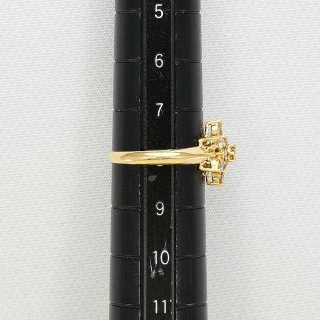 K18 18金 YG イエローゴールド リング・指輪 8号 ブラウンダイヤ 0.52ct 総重量約1.9g 中古ジュエリー_6