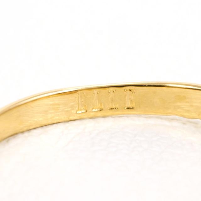 エル K18 18金 YG イエローゴールド リング・指輪 7.5号 ダイヤ 0.05ct 総重量約1.1g 中古ジュエリー_4