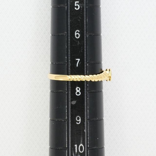 エル K18 18金 YG イエローゴールド リング・指輪 7.5号 ダイヤ 0.05ct 総重量約1.1g 中古ジュエリー_6